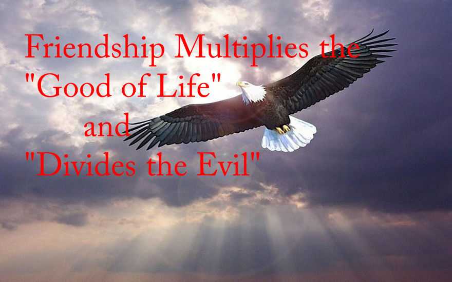 Friendship Multiplies Good of Life and Evil