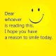 Good Day Quotes hope, Dear Whoever Simple Smile Today