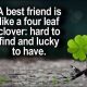 best friends forever quotes Four Leaf cute friend captions