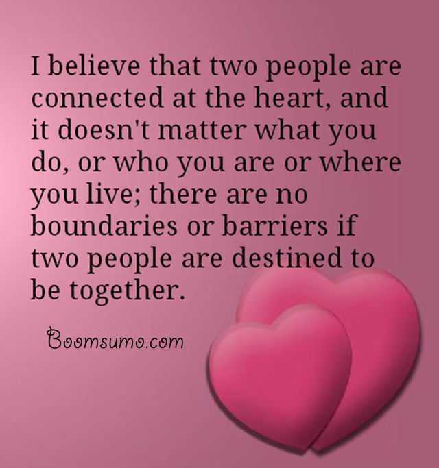 Love Quotes and Love Sayings Two People are Connected, Together Quotes on love