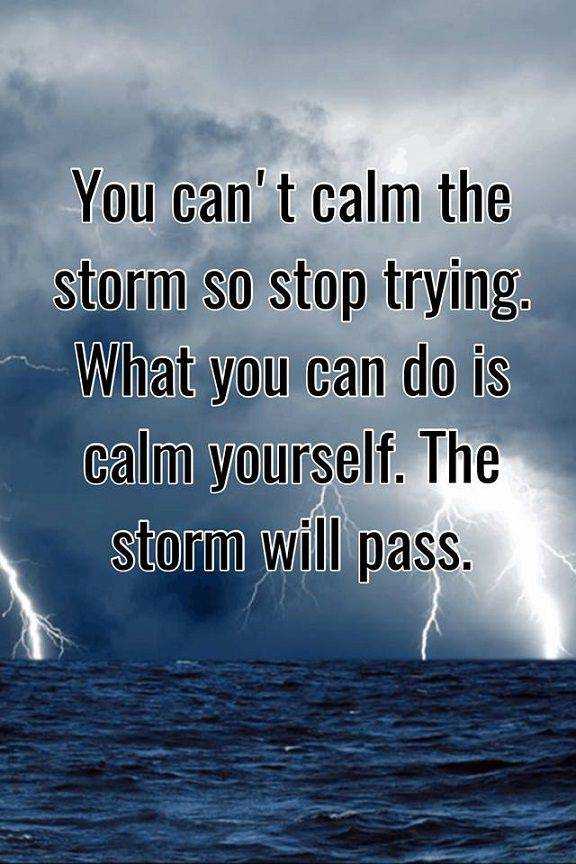 Inspirational life quotes Positive thoughts You Can't calm When Storm