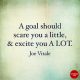 Wonderful Inspirational Quotes A Goal Scare You little, Excite Lot