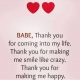 Inspirational Love Quotes Love Sayings Thank you Making me Happy Love