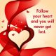 Inspirational Love Quotes Love messages Follow Your heart