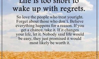 Inspirational life quotes Life is too short wake up with regrets Believe everything - boomsumo.com
