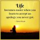 Inspirational Life Quotes When You Learn to Accept an Apology