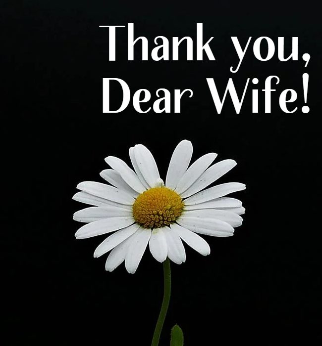 thank you message to my wife