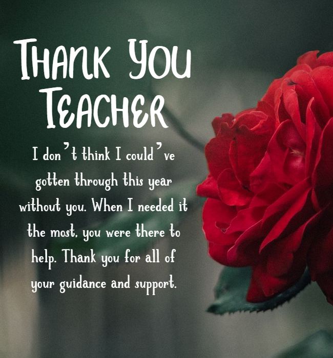 thank you teacher message from parents for encouraging child