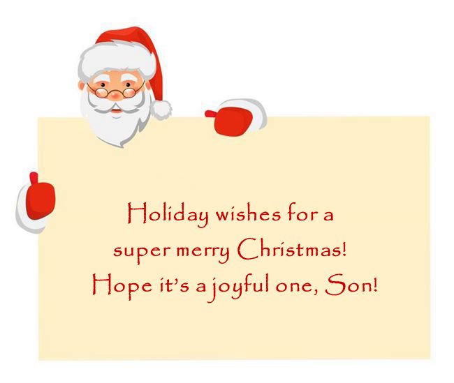 christmas holiday wishes for son