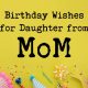 birthday wishes for daughter from mom happy birthday daughter