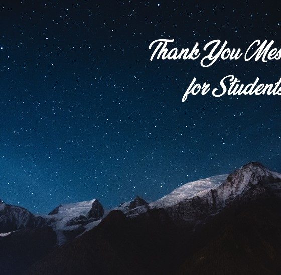Thank You Messages for Students from Teacher