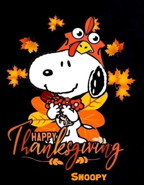 happy thanksgiving snoopy images