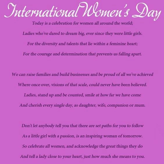 can you wish a girl happy women's day