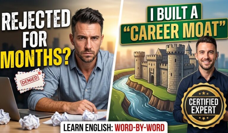 How I Built a “Career Moat” After Months of Rejection | Learn English Word-by-Word