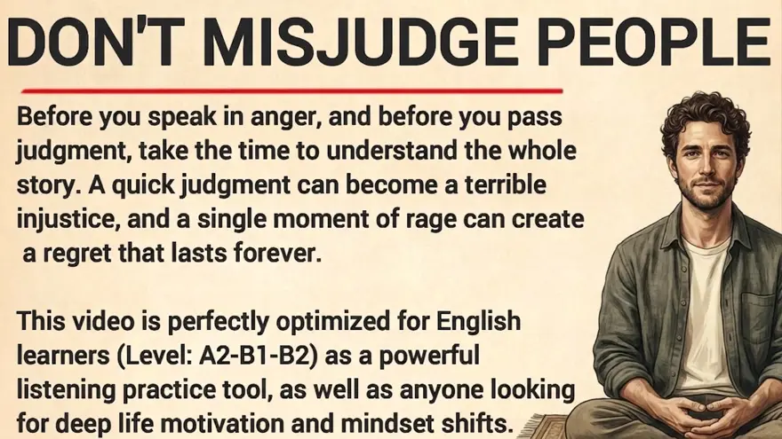 DON'T MISJUDGE PEOPLE Graded Reader Learn English Through Story Motivation Listening Practice
