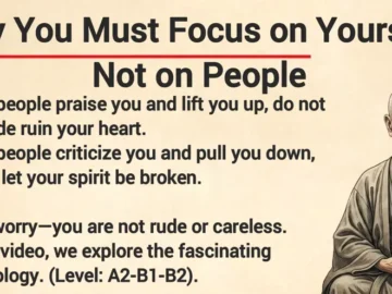 Why You Must Focus on Yourself Not on People Graded Reader Learn English Through Story Motivation Listening Practice
