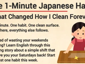 1 Minute Japanese Habit Why I Stopped Cleaning on Weekends Learn English Through Motivation Graded Reader Listening Practice