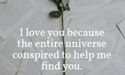 A quote from Paul Coelho's The Alchemist printed over open book pages and a single red rose. A famous quote by Paul Coelho from his acclaimed novel, The Alchemist