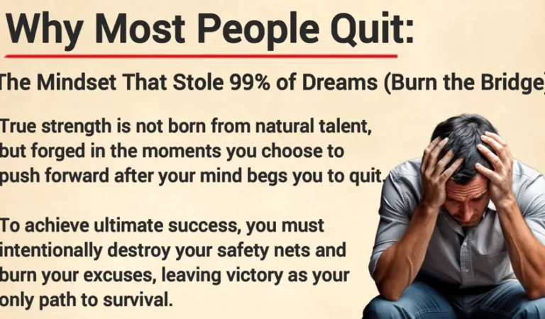 Most People Quit: The Mindset That Stole 99% of Dreams (Burn the Bridge)
