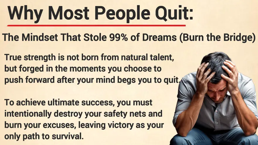 Why Most People Quit The Mindset That Stole 99% of Dreams Burn the Bridge Graded Reader
