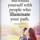 An inspirational quote reading 'Surround yourself with people who illuminate your path.' attributed to Kristen Butler set above two women smiling toward the sunlit sky. Surround Yourself With People Who Illuminate Your Path Kristen Butler Quote